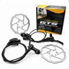 Freio A Disco Hidráulico Gts Ghd-100 160mm Par Completo Bike Mtb Urbana Pistão Duplo Com Manetes Pinças Conduítes
