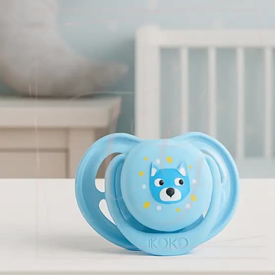 CHUPETA KUKA SMART AZUL LOBOS-BICO DE SILICONE REDONDO 0-6 MESES