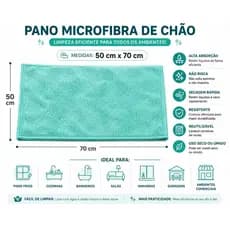 PANO DE MICROFIBRA PARA PISO 50x70 – ALTA ABSORÇÃO E QUALIDADE PREMIUM