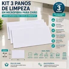 KIT 3 PANOS DE MICROFIBRA PREMIUM 40x65 CM – SUPER ABSORVENTES, NÃO RISCAM E NÃO SOLTAM FIAPOS