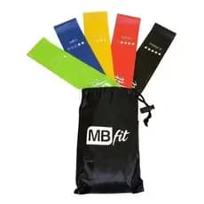 KIT 5 Mini Bands Elásticas MBFIT – Treino Funcional Academia e Casa