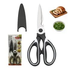 Tesoura de Cozinha Multifuncional 5 em 1 – Corta Vegetais, Carnes, Abre Garrafas e Quebra-Nozes