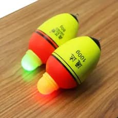 Kit 2 Boias de Pesca Noturna Flutuador LED Eletrônico De Pesca 80g e 100g