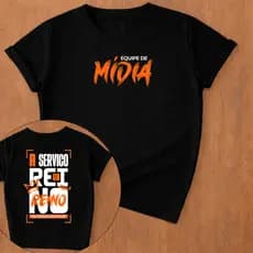 Camiseta T-Shirt 100% algodão ''A SERVICO DO REINO''  mídia gravação camisa unissex