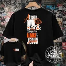 Camiseta T-Shirt 100% algodão ''ATRAIR DIVULGAR CONQUISTA ALMAS''  mídia gravação camisa unissex