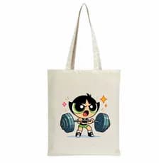 Bolsa Sacola Ecobag Ecologica algodão estampa Meninas superpoderosas DOCINHO ACADEMIA