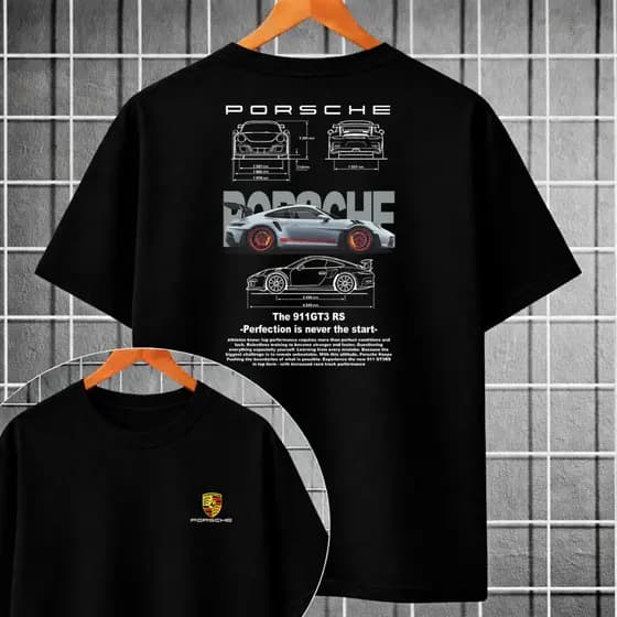 Camiseta Streetwear Masculina Porsche Camisa Premium Algodão Qualidade Carro unissex