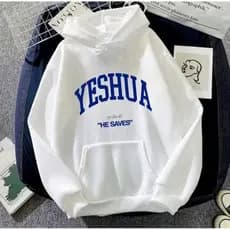 Moletom Canguru Yeshua He Saves Unissex Religiosa Cristã  Agasalho Casaco De Frio 100% Algodão Premium