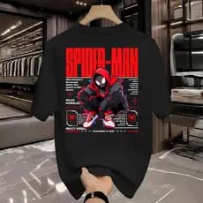 Camiseta Premium 100% Algodão Camisa Minimalista Spider Man Homem Aranha Streetwear Unissex