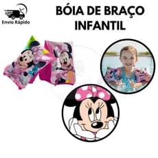 Bóia De Braço Infantil Inflável Par Minnie Mouse Até 20 KG Para Piscina Mar Rio da Marvel