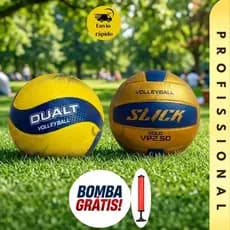 Bola de Volei Profissional + Bomba Para Encher Grátis Dualt SoftMax Microfibra Para Quadra Areia Volleyball Premium