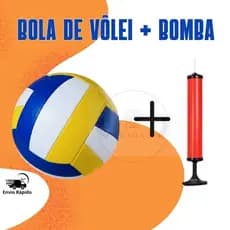 Bola de Vôlei Colorida de Quadra Praia Areia + Bomba de Bola Para Voleibol Tamanho 5 Padrão Macia