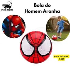 Bola De Futebol Homem Aranha Personagem Spider Man Infantil N°5 Tamanho Padrão Para Praia Piscina