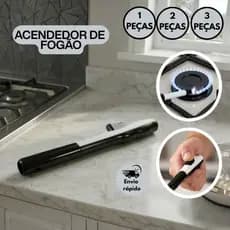 Acendedor de Fogão Cozinha Acendimento Manual com Botão Apertar Faísca Econômico Seguro