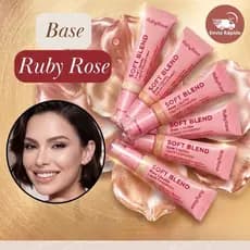 Base Liquida Soft Blend Ruby Rose Cobertura Média Todos Tipos de Pele Embalagem Pump
