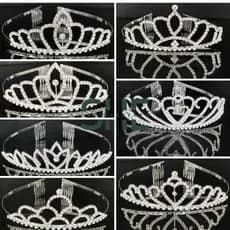 Tiara Coroa Princesa Cabelo Strass Brilho Daminha Infantil  Festas Aniversário Casamento