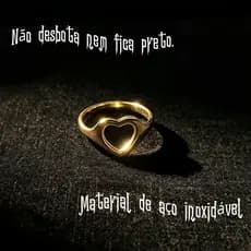 SHE - Anel de Aço Inoxidável Forma de Coração - Presente de Dia das Mães e Namoro, Não Desbota