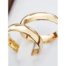 SHE - 3/4/6/8 Mm Aliança Anel Banho Moeda Antiga  Dourado Casamento Noivado (1 UNIDADE)