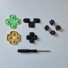 Kit Borracha Condutivas + Botões para Controle de PS2 + Mini Chave Philips