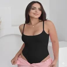 Body Regata Decote Quadrado Suplex Feminino Alça com Forro e Bojo Removível Moda Verão Praia 2026