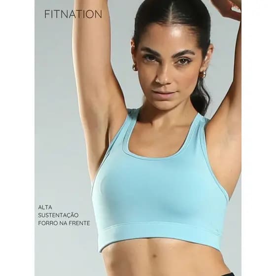 Top Nadador Feminino Fitness Suplex Mescla Academia