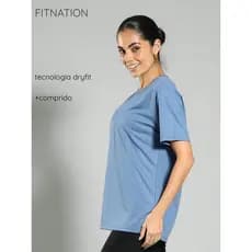 Camisetão Feminino Dry Fit Fitness Academia Poliéster Conforto
