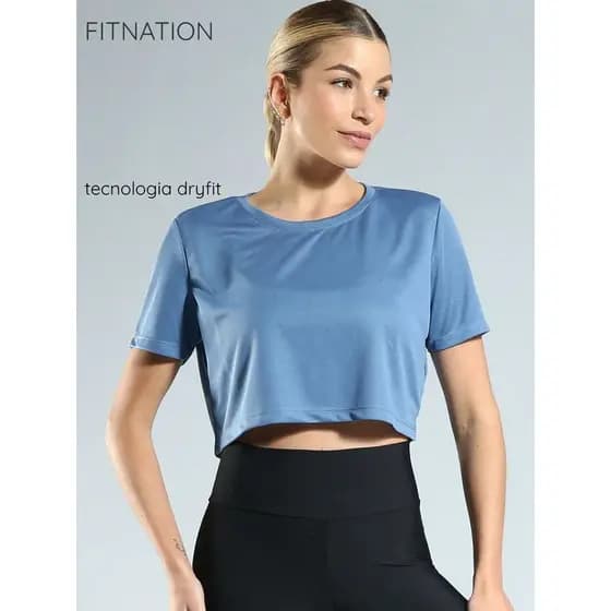 Cropped Feminino Dry Fit Academia Conforto Secagem Rápida