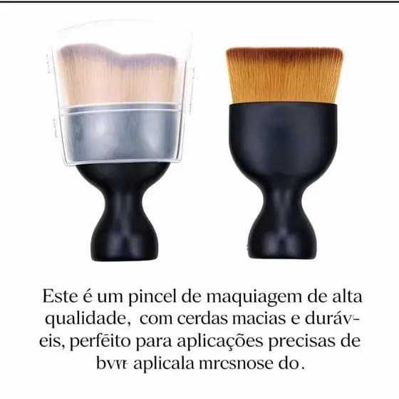 Pincéis de maquiagem de alta qualidade com cerdas macias, perfeitos para aplicar maquiagem.