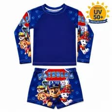 Kit Praia Infantil Masculino UV50+ Camisa Manga Longa + Sunga