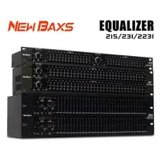Equalizador NEW BAXS EQ215/231/2231  KTV, 1U Duplo 15/17/32 Bandas, Equalizador Profissional para Palco e Uso Doméstico
