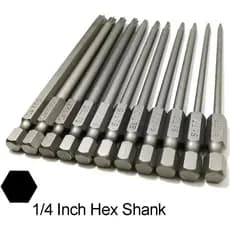 kit 11 chaves bits torx 100mm Compatíveis com parafusadeiras, chaves manuais e elétricas