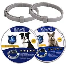 Coleira para Cães/Gatos Contra Pulgas, Carrapatos e Leishmaniose, Proteção Ajustável de Silicone Anti-Mosquito 8 Meses