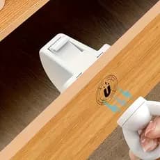 Kit 4 Travas Gaveta Armário Porta Gabinete Moveis Invisível Magnética Trancar segurança P/crianças