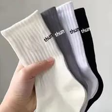 Meias Casuais Masculinas de Cano Médio para Primavera e Outono, Resistentes a Odor, Absorventes de Suor, Meias Esportiva