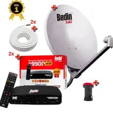 Kit Antena Parabólica Digital Banda Ku para 2 Receptores e LNBF Duplo para duas televisões