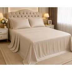 Jogo de Cama Queen 4 Peças 3000 Fios Casal Lençol com Elástico Kit Luxo Macio Premium