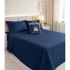 Kit Lençol de algodão 4 Peças Premium Bordado Toque Hotel