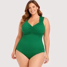 Maiô Moda Praia Bojo Plus Size Forrado Suplex Poliamida Premium Modelo Liso