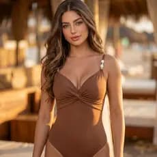 Maiô feminino Praia Suplex Poliamida Premium Biquini Modelador Banho