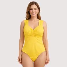 Maiô modelador Feminino Moda Praia Franzido Bojo Poliamida Premium