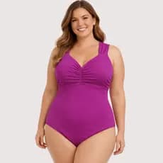 Maiô feminino Praia Plus Size Suplex Poliamida Premium Moda Evangelica Modelador