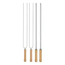 Kit Preparo Churrasco 4pcs Churrasqueira Espetos 65cm