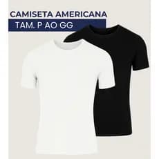 Camiseta Americana Slim Masculina Urbana Casual Fashion Premium Confortável Rua Street
