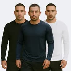 Kit 3 Camiseta Masculina Dri-Fit Fitness Manga Longa UV Premium Esportiva