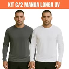 Kit 2 Camisa Térmica Masculina Dri-Fit Manga Longa Comfort Premium Blusa Lisa