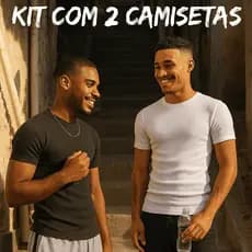 Kit 2 Camiseta Americana Slim Masculina Premium Confortável Street Moderna Rua Festa