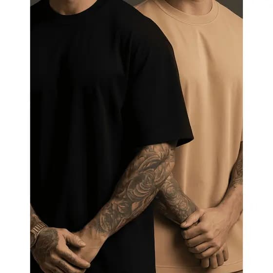 Kit 2 Camiseta Oversized Masculina Premium Streetwear Skatista Urbano Rua Comfort