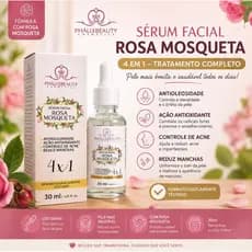 Sérum Facial Rosa Mosqueta 4 em 1 Phállebeauty 30ml Antiacne Antioxidante