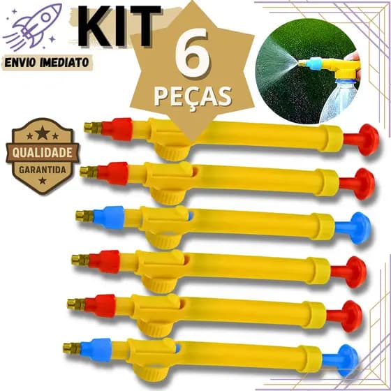 Jogo 6/4/2/1 Pulverizador de Garrafa PET - Alta Pressão Borrifador Manual Plantas Jardim  Uso Doméstico