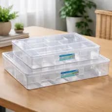kit 2 Caixas Box organizadora com 20 divisórias e 11 divisórias maletas box multiusos